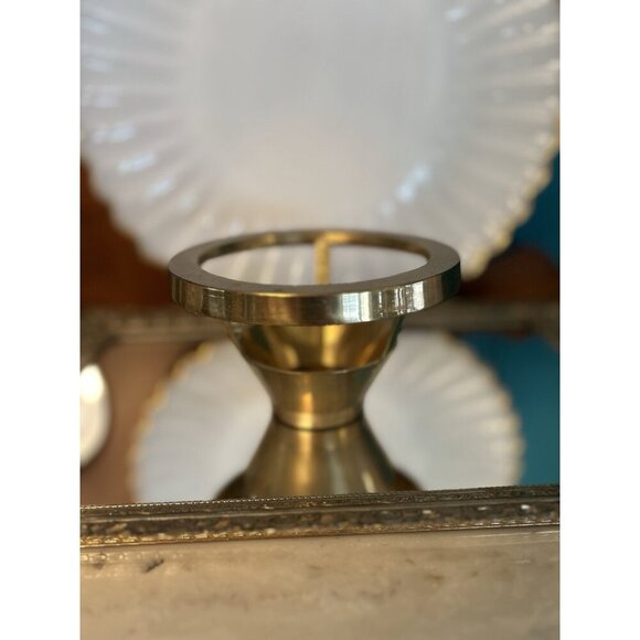 Vintage Solid Brass Circular Tea Light Candle Light Holder 1995 Ambrosia - Picture 7 of 8